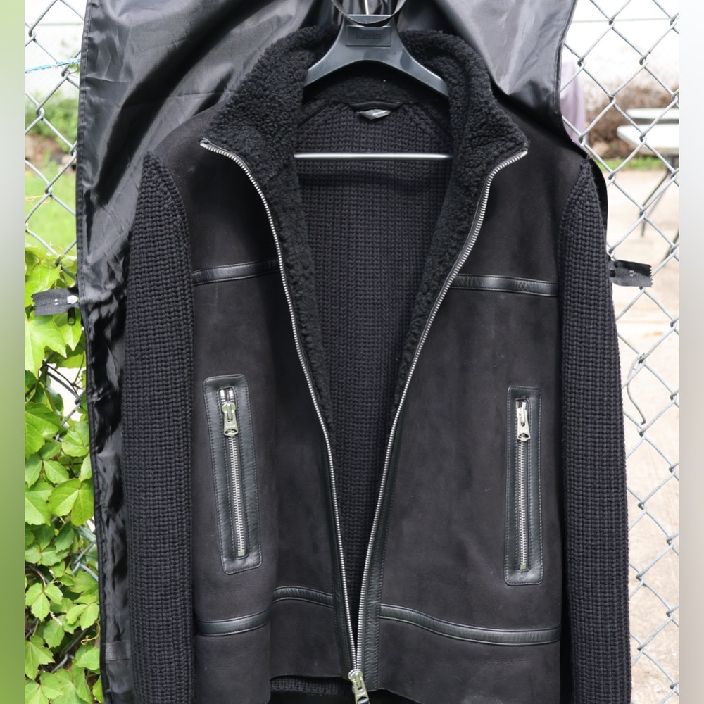 Mackage Black Bomber Jacket Sleek Design